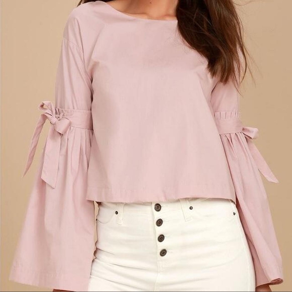Free People So Obviously Yours Bell Sleeves Top Blouse Size P/S